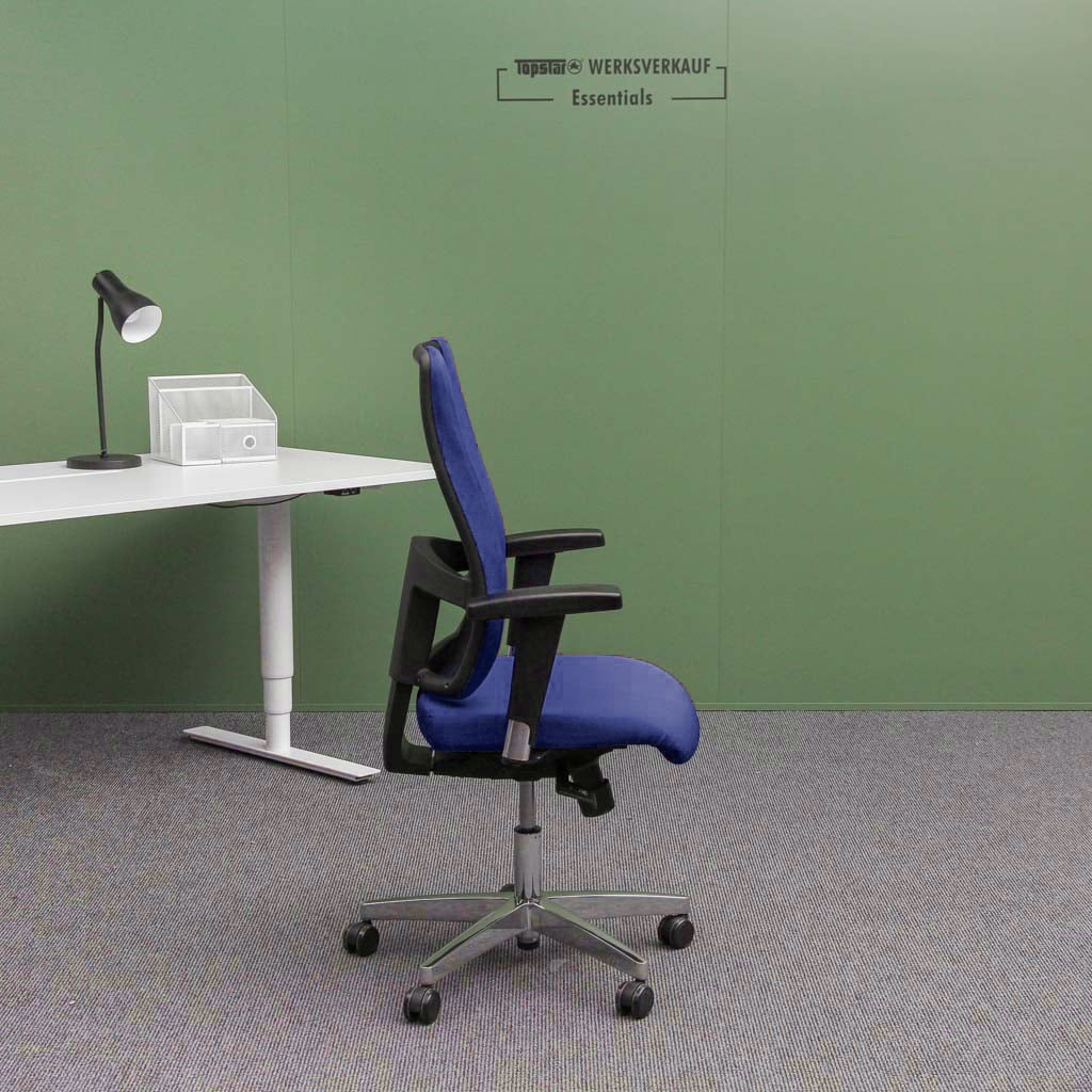 Sitness Lady 300 mit Armlehnen poliert/dunkelblau Sitness Lady 300 mit Armlehnen poliert/dunkelblau