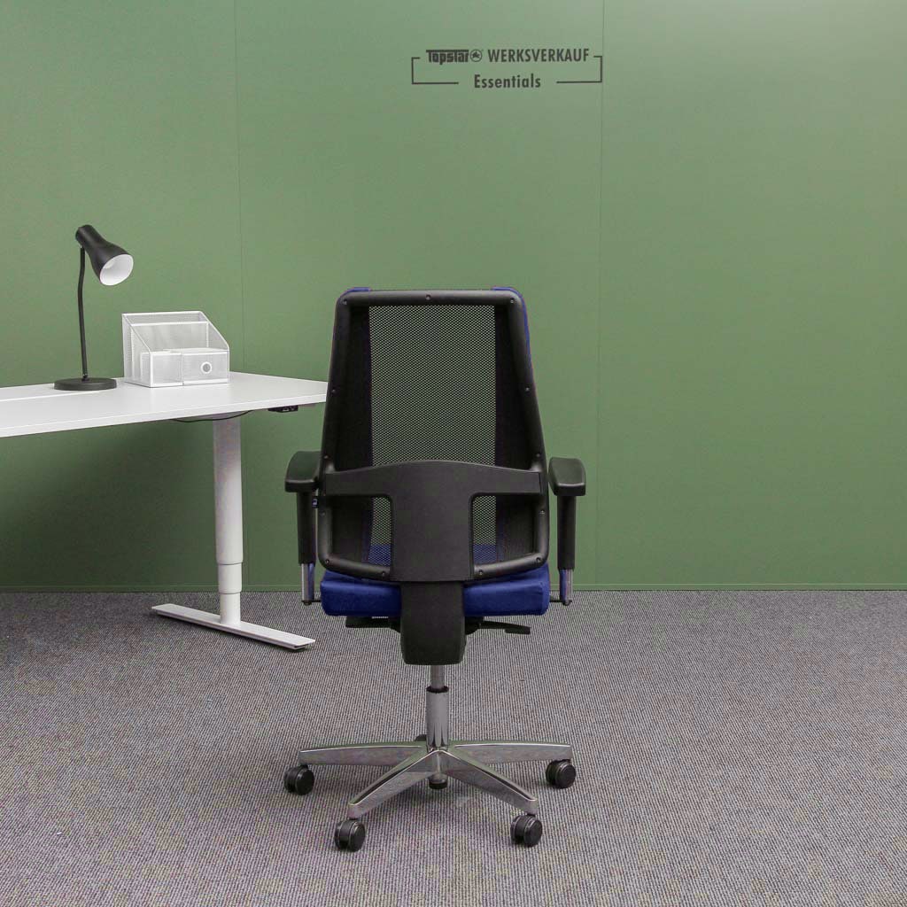 Sitness Lady 300 mit Armlehnen poliert/dunkelblau Sitness Lady 300 mit Armlehnen poliert/dunkelblau