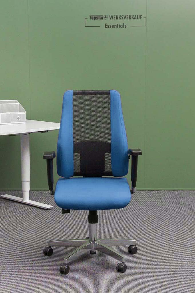 Sitness Lady 300 mit Armlehnen poliert/blau