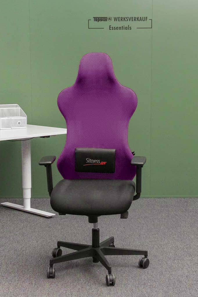 Sitness RS Sport mit Armlehnen schwarz/schwarz-violett inkl. Lordose