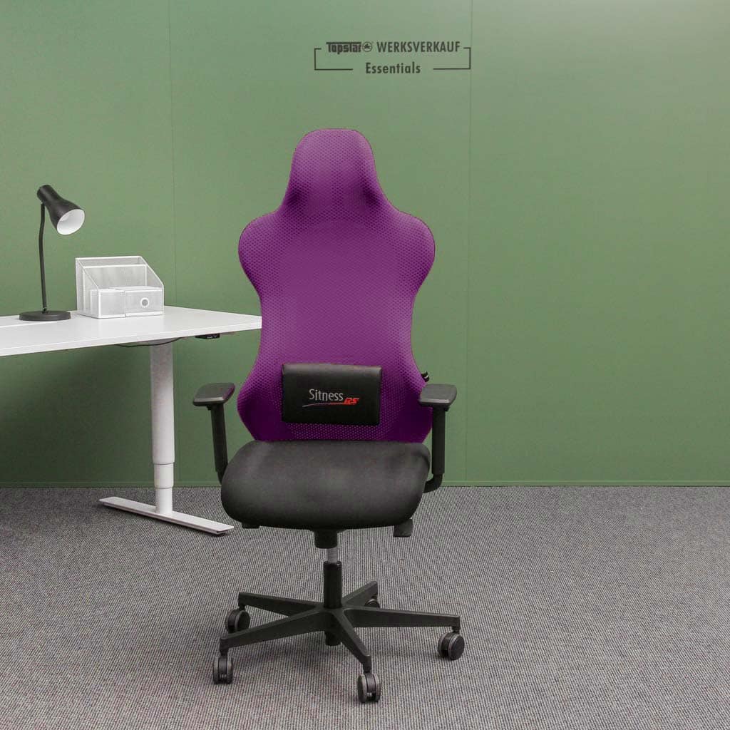 Sitness RS Sport mit Armlehnen schwarz/schwarz-violett inkl. Lordose Sitness RS Sport mit Armlehnen schwarz/schwarz-violett inkl. Lordose