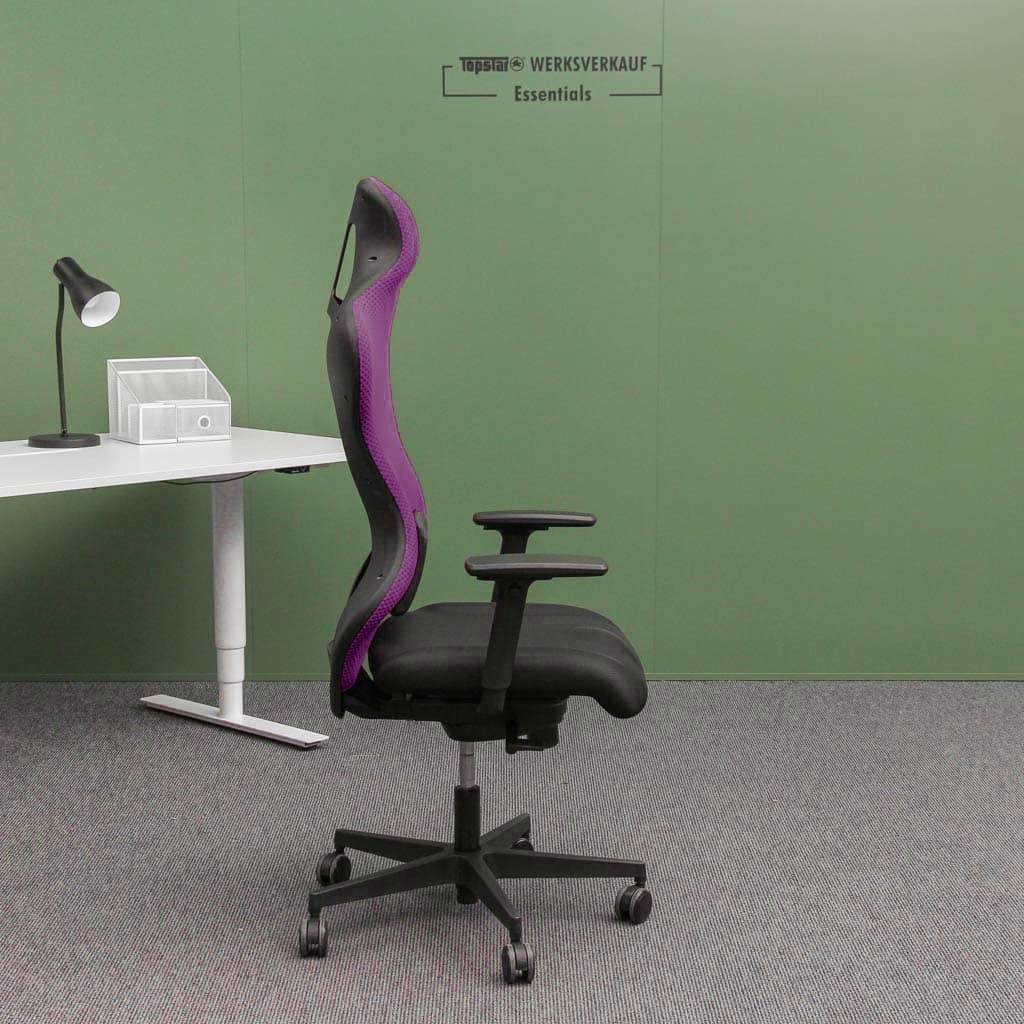 Sitness RS Sport mit Armlehnen schwarz/schwarz-violett inkl. Lordose Sitness RS Sport mit Armlehnen schwarz/schwarz-violett inkl. Lordose