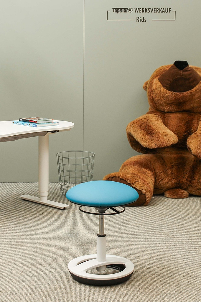 Sitness Bobby weiss/Softex petrolblau - abwischbar
