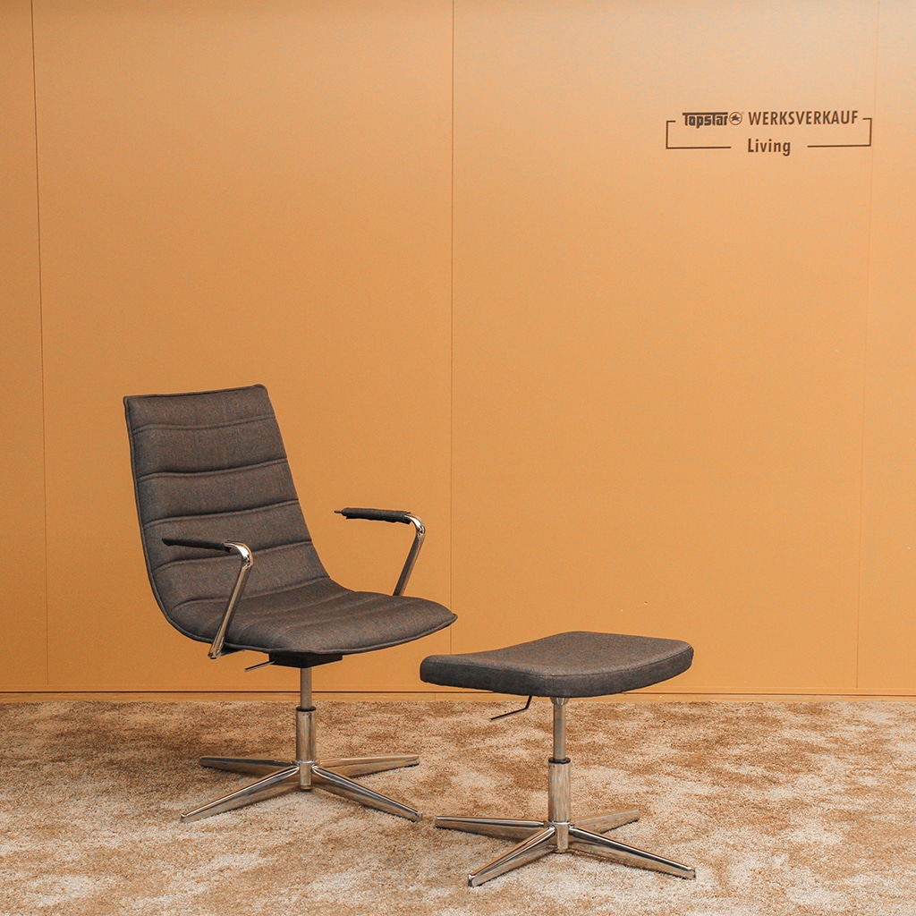 Sitness Relax inkl. Ottomane chrom/anthrazit