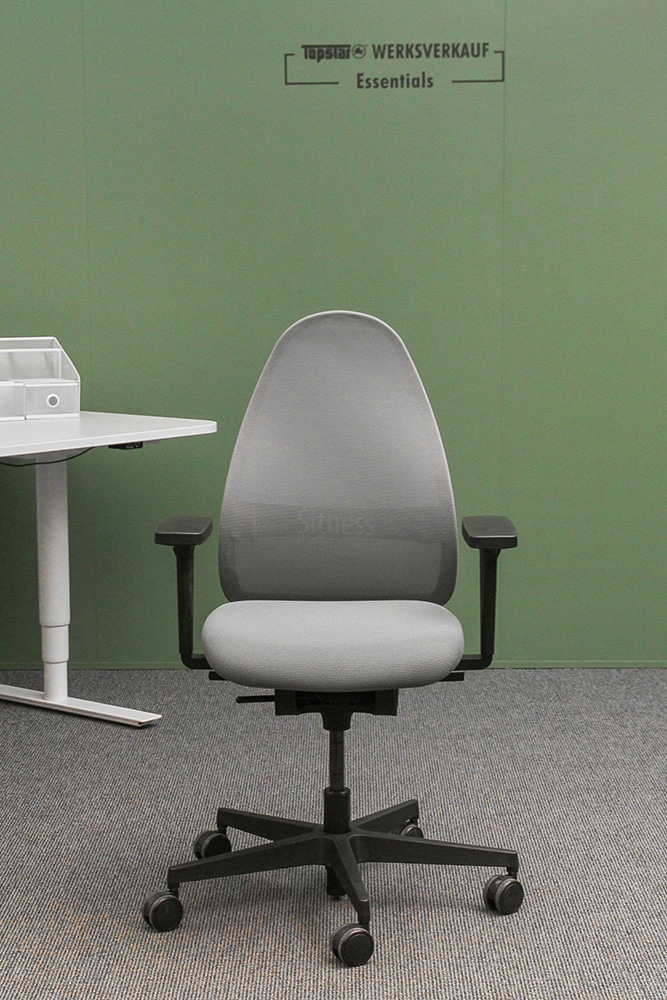 Sitness Art mit Armlehnen grau-grau