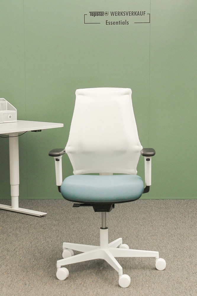 Sitness X Back mit Armlehnen TW2 weiss/blau