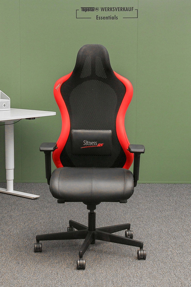 Sitness RS Sport Plus mit Armlehnen schwarz/rot mit Lordose