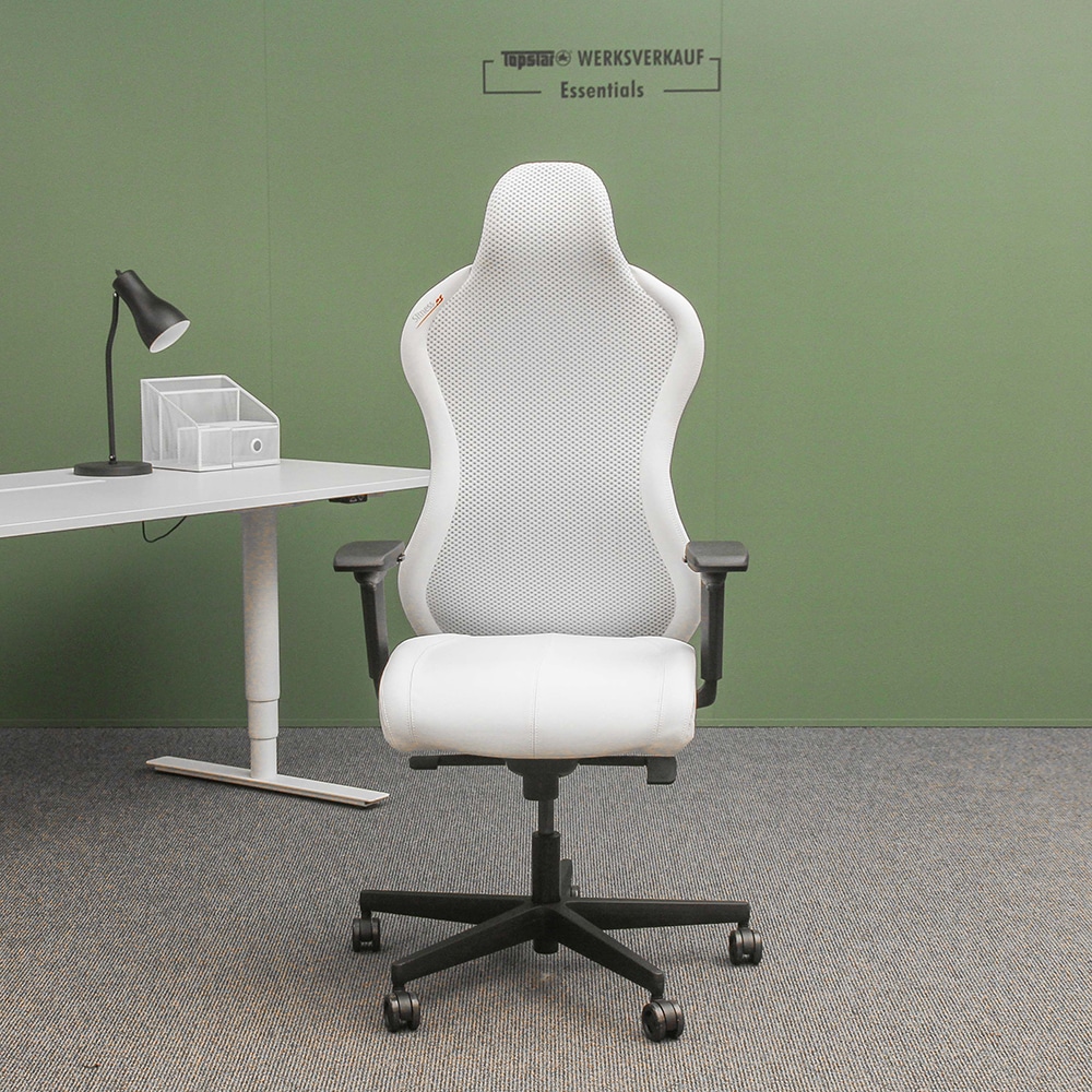 Sitness RS Sport Plus mit Armlehnen TW3 schwarz/weiß Naht weiß Sitness RS Sport Plus mit Armlehnen TW3 schwarz/weiß Naht weiß