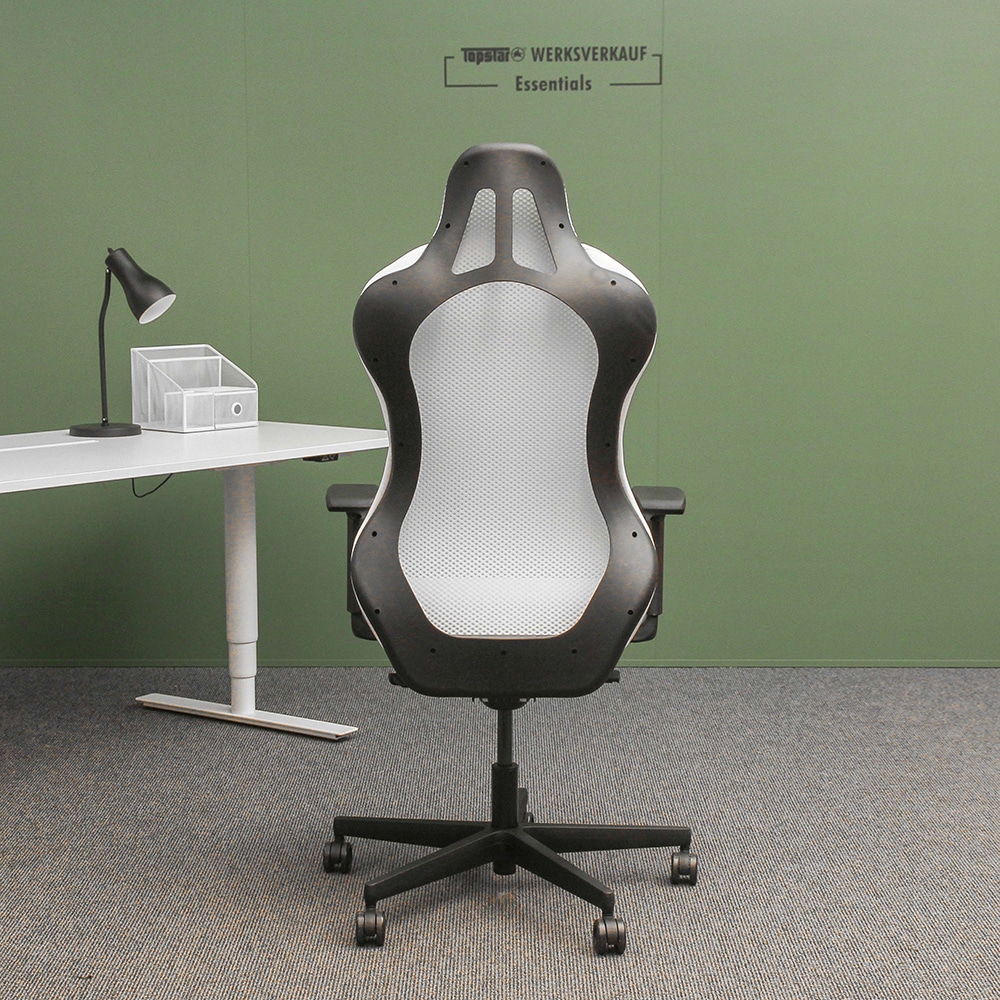 Sitness RS Sport Plus mit Armlehnen TW3 schwarz/weiß Naht weiß Sitness RS Sport Plus mit Armlehnen TW3 schwarz/weiß Naht weiß