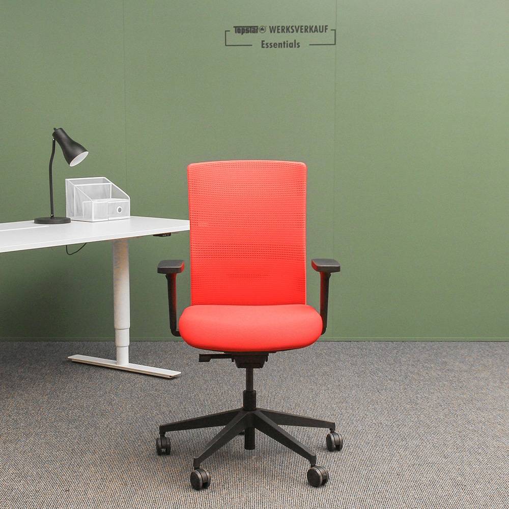 Sitness Airwork mit Armlehne O2 schwarz/rot-Streifen rot Sitness Airwork mit Armlehne O2 schwarz/rot-Streifen rot