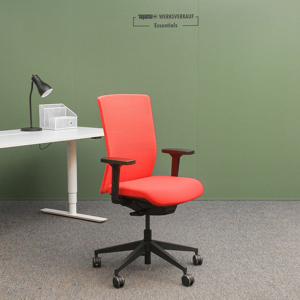 Sitness Airwork mit Armlehne O2 schwarz/rot-Streifen rot Sitness Airwork mit Armlehne O2 schwarz/rot-Streifen rot