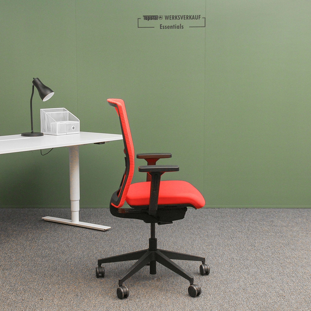 Sitness Airwork mit Armlehne O2 schwarz/rot-Streifen rot Sitness Airwork mit Armlehne O2 schwarz/rot-Streifen rot