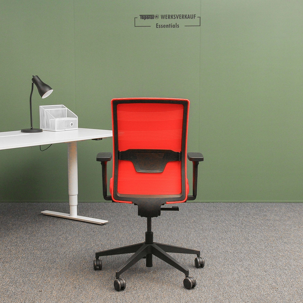 Sitness Airwork mit Armlehne O2 schwarz/rot-Streifen rot Sitness Airwork mit Armlehne O2 schwarz/rot-Streifen rot