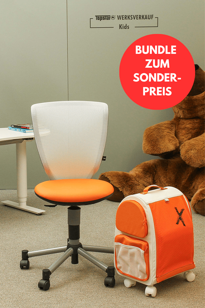 Titan Junior Sondermodell silber/orange-weiß + Sitness X Container orange