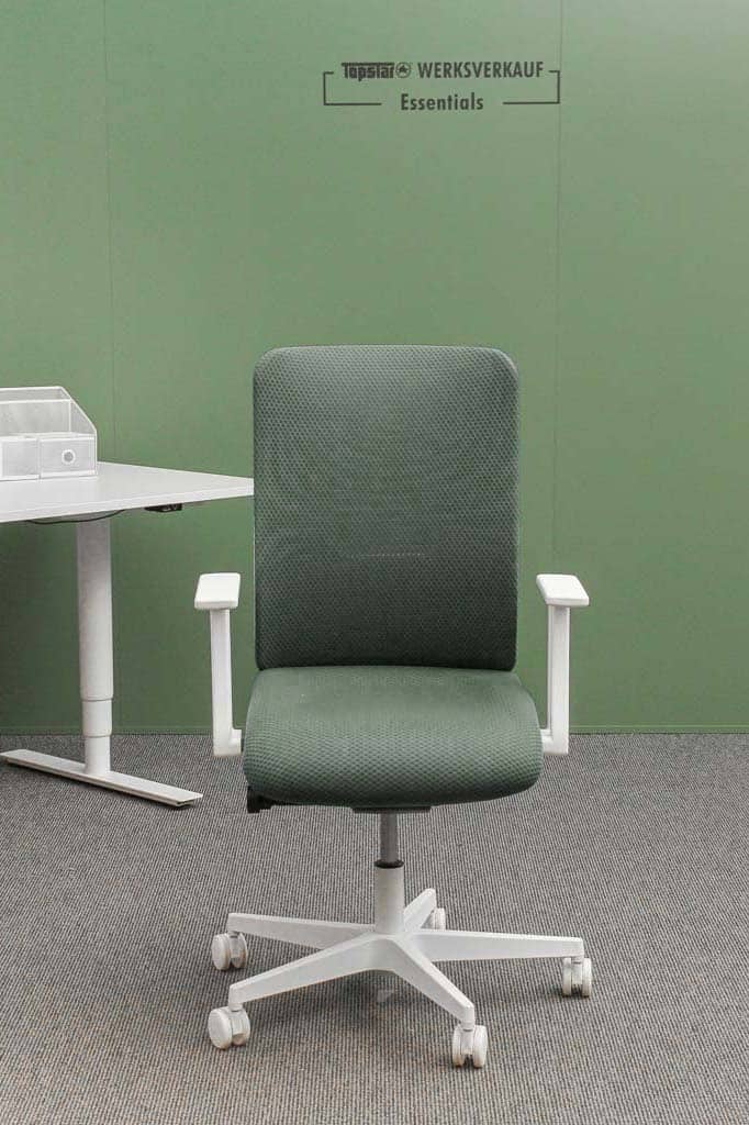 Sitness Life 50 mit Armlehnen E4 weiß/grau-grün mit Armlehnen