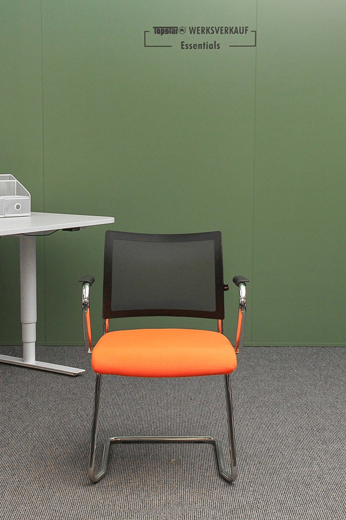 Visit 20 Net mit Armlehnen chrom/orange-schwarz