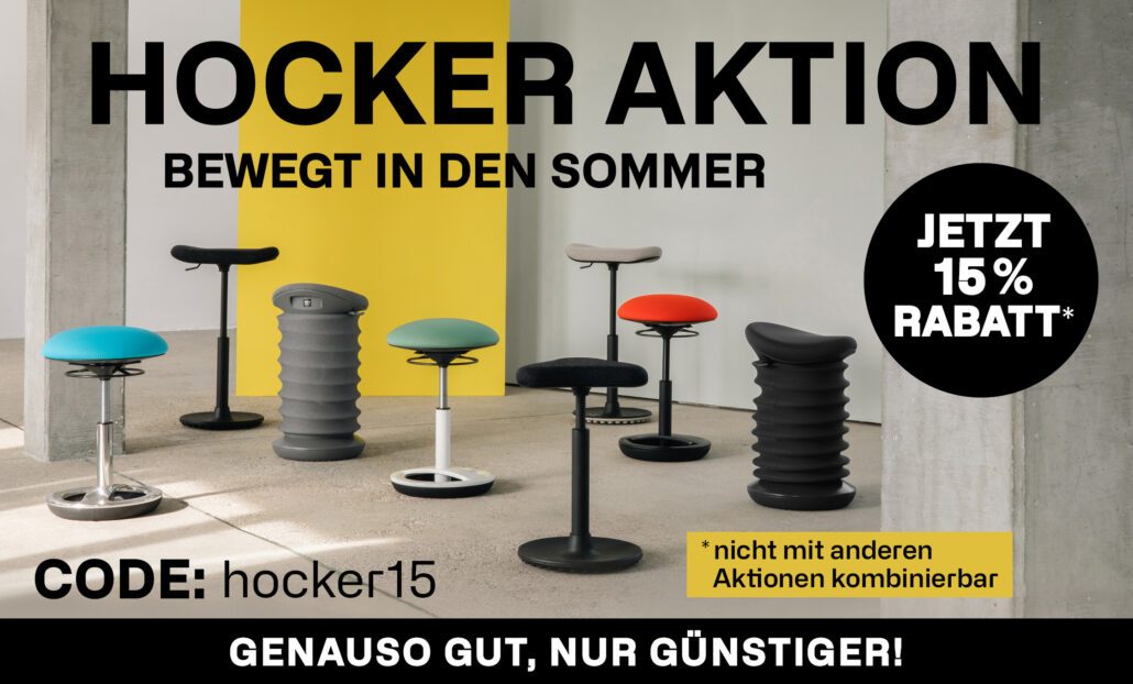 15% Rabatt auf alle Hocker