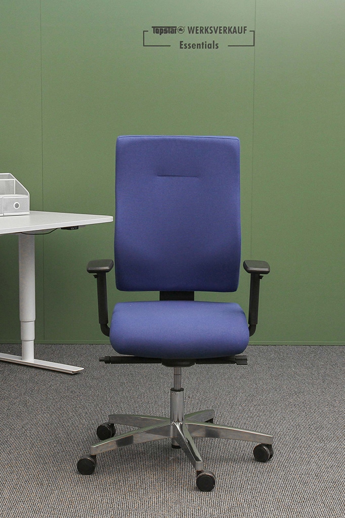 Profi Star 15 High mit Armlehnen poliert/blau