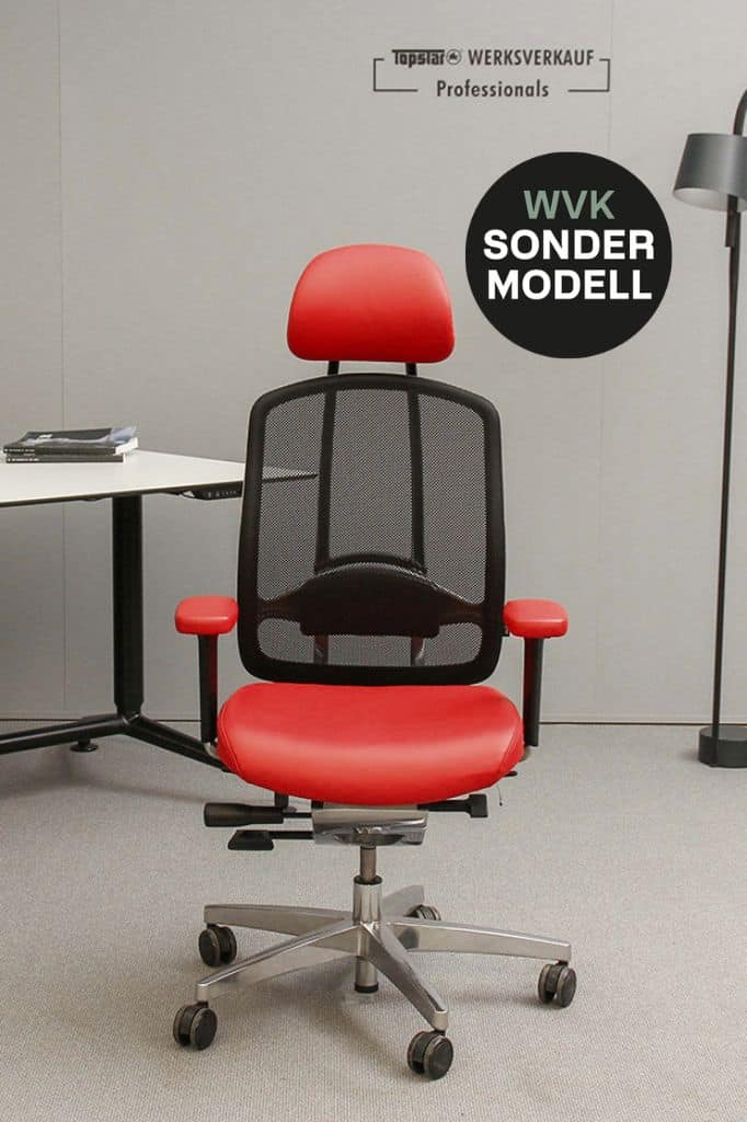 Wagner AluMedic 10 Limited mit Armlehnen D4 poliert/rot Echtleder