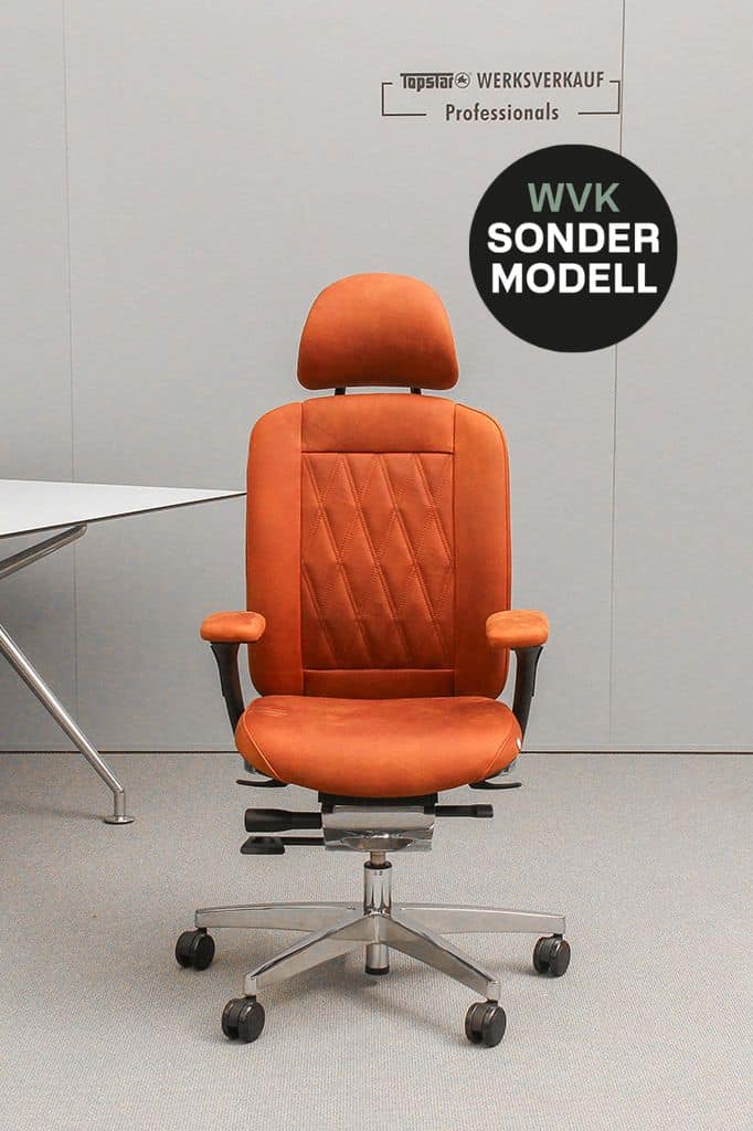 Wagner Alu Medic Ltd. S mit Armlehnen poliert/cognac Echtleder