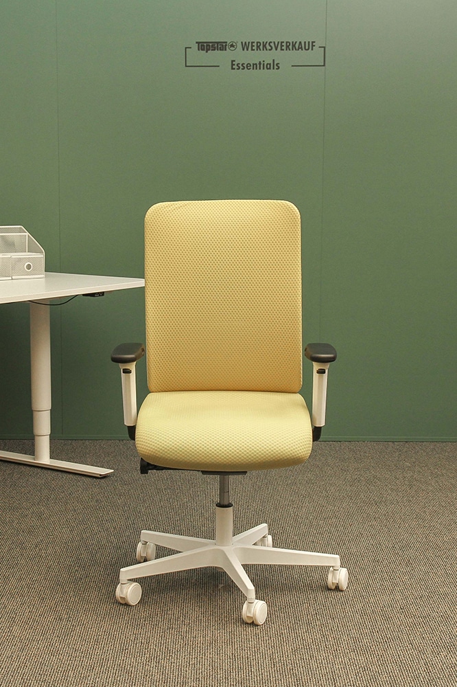Sitness Life 50 mit Armlehnen TW2 weiß/senfgrün