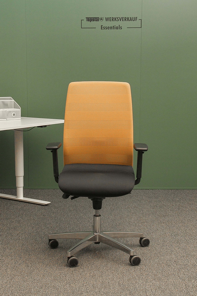 Bürostuhl Sondermodell mit Armlehnen TW2 schwarz/ocker