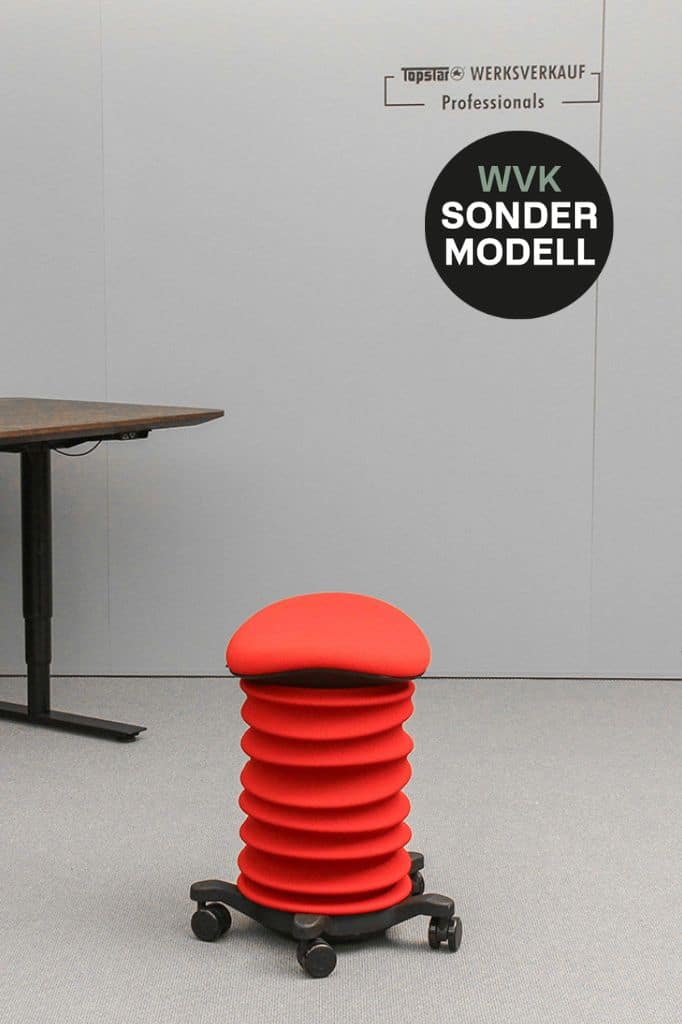 Sitness 4D mit Rollen schwarz/rot