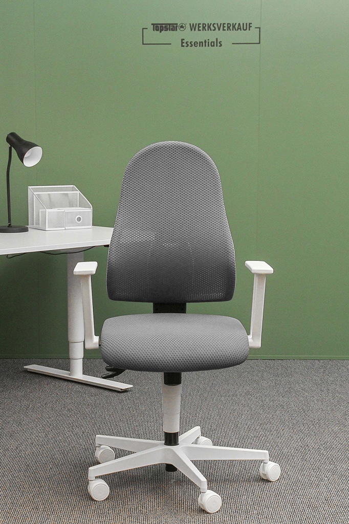 Open Point White mit Armlehnen dunkelgrau