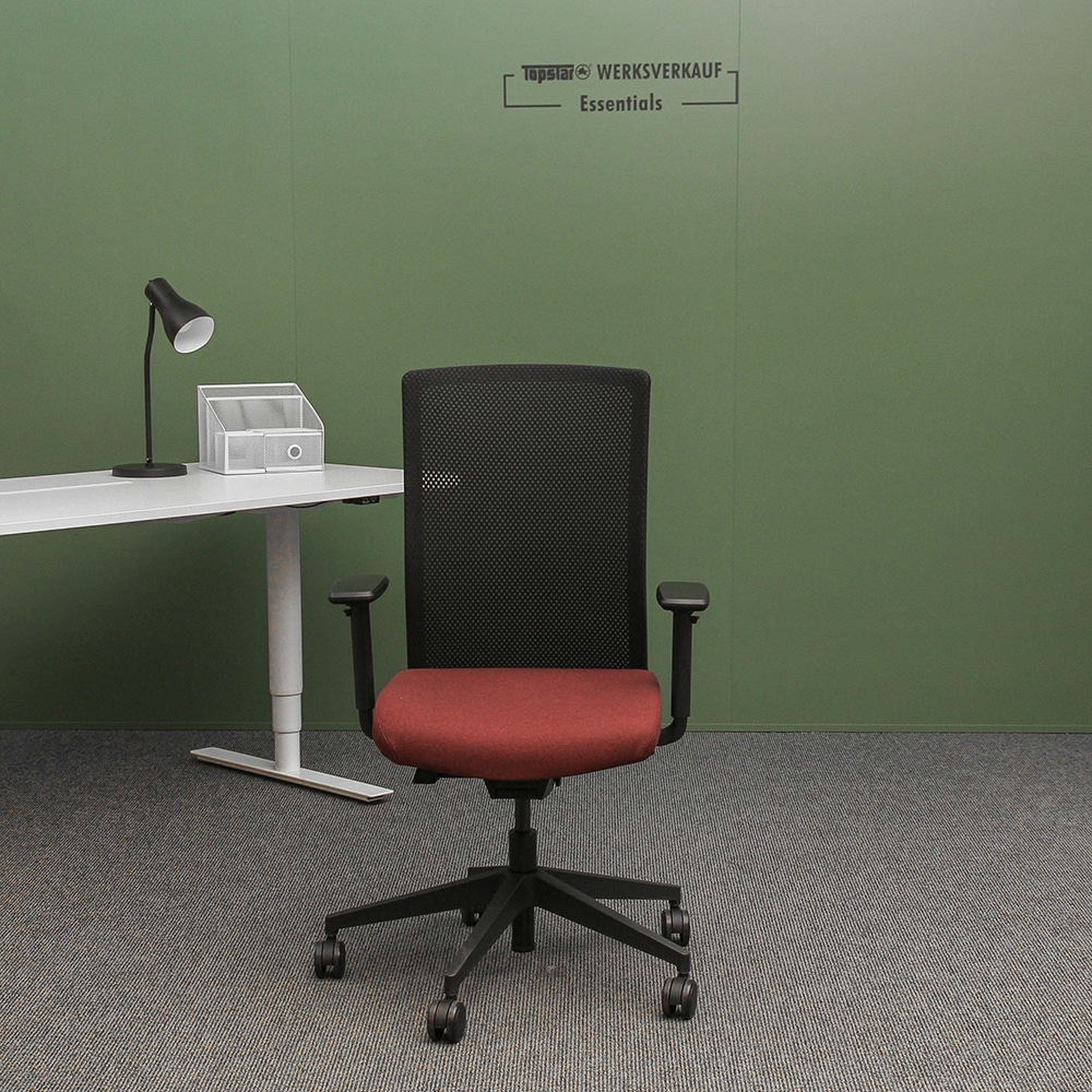 AirWork Ergo mit Armlehnen TW2 schwarz/bordeaux AirWork Ergo mit Armlehnen TW2 schwarz/bordeaux