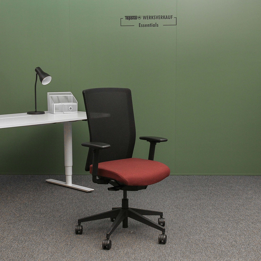 AirWork Ergo mit Armlehnen TW2 schwarz/bordeaux AirWork Ergo mit Armlehnen TW2 schwarz/bordeaux