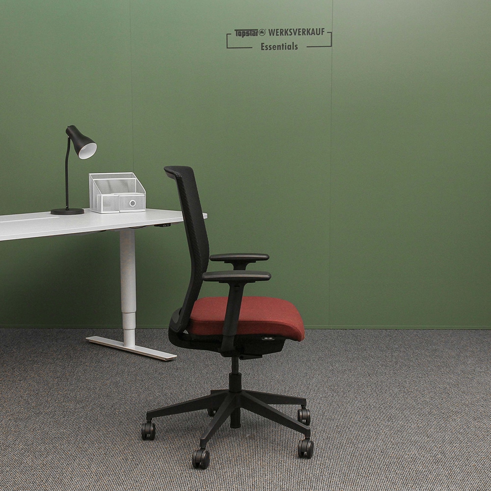 AirWork Ergo mit Armlehnen TW2 schwarz/bordeaux AirWork Ergo mit Armlehnen TW2 schwarz/bordeaux