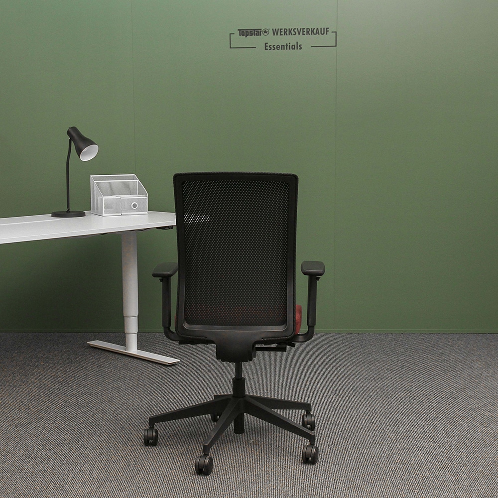 AirWork Ergo mit Armlehnen TW2 schwarz/bordeaux AirWork Ergo mit Armlehnen TW2 schwarz/bordeaux