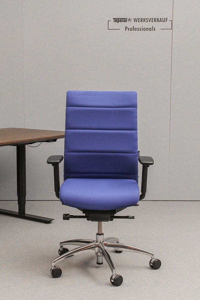 Wagner Ergo Medic 100-4 mit Armlehnen TW2 poliert/blau