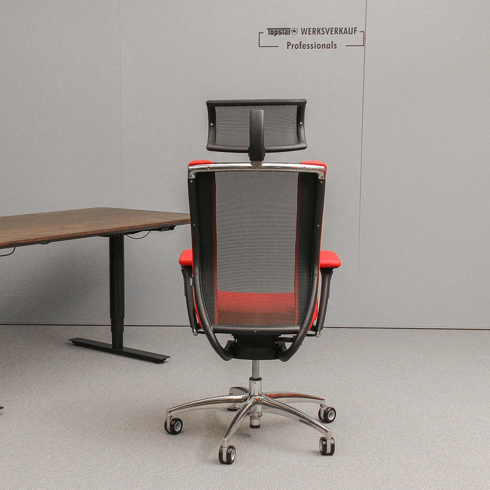 Wagner Titan Limited mit Armlehnen poliert / Leder rot Wagner Titan Limited mit Armlehnen poliert / Leder rot