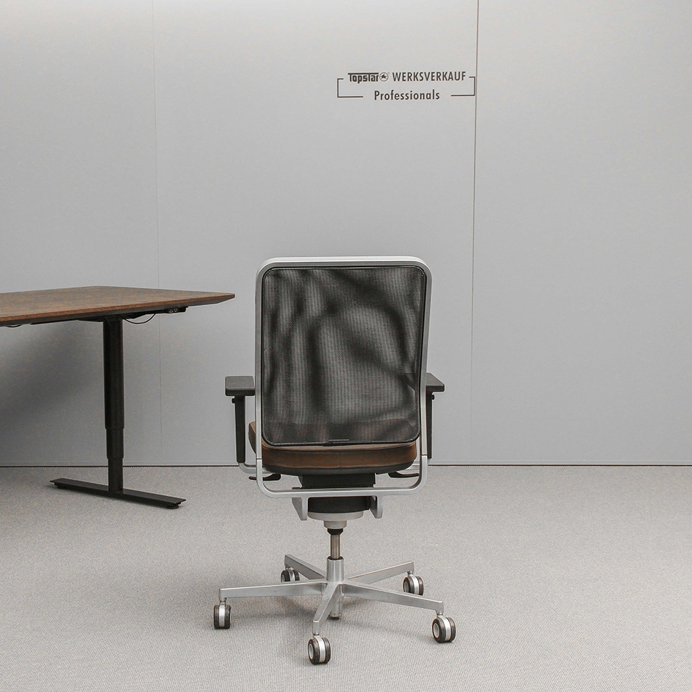 Wagner W1 LOW mit Armlehnen M3 mattchrom/dunkelbraun Echtleder Wagner W1 LOW mit Armlehnen M3 mattchrom/dunkelbraun Echtleder