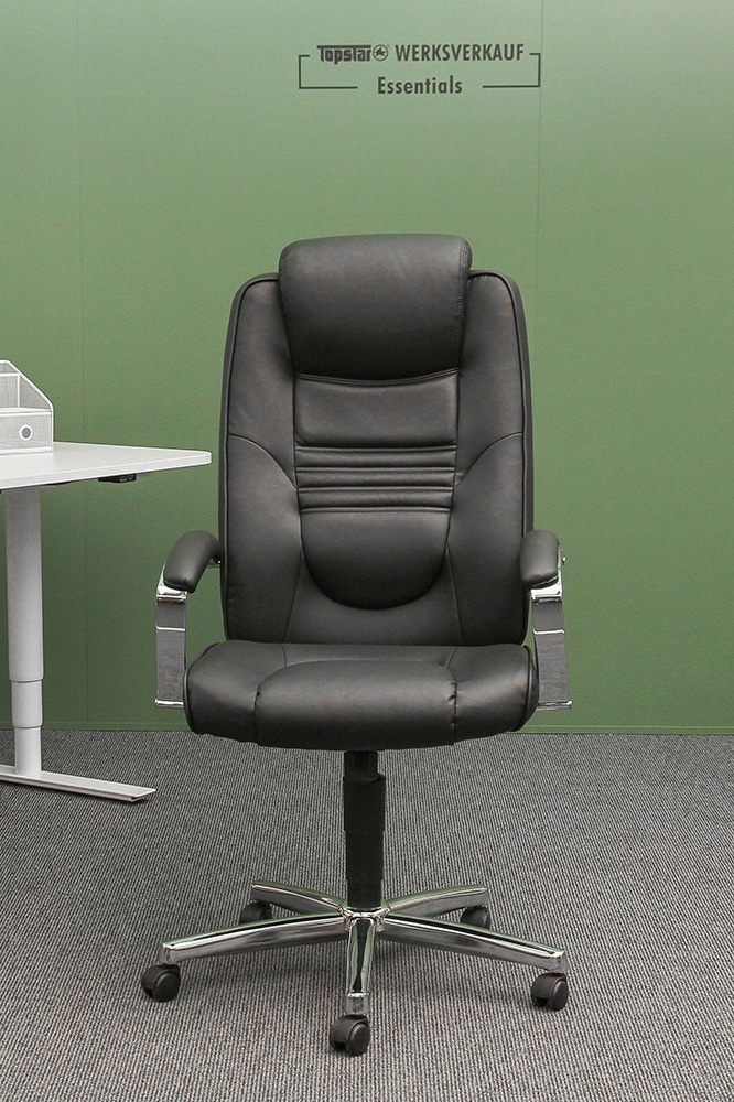 Soft Lux mit Armlehnen chrom/Kunstleder schwarz