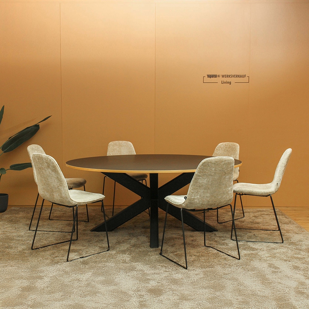 Wagner W-TABLE Ø 180 cm rund - Sterngestell schwarz / Platte Fenic schwarz Wagner W-TABLE Ø 180 cm rund - Sterngestell schwarz / Platte Fenic schwarz