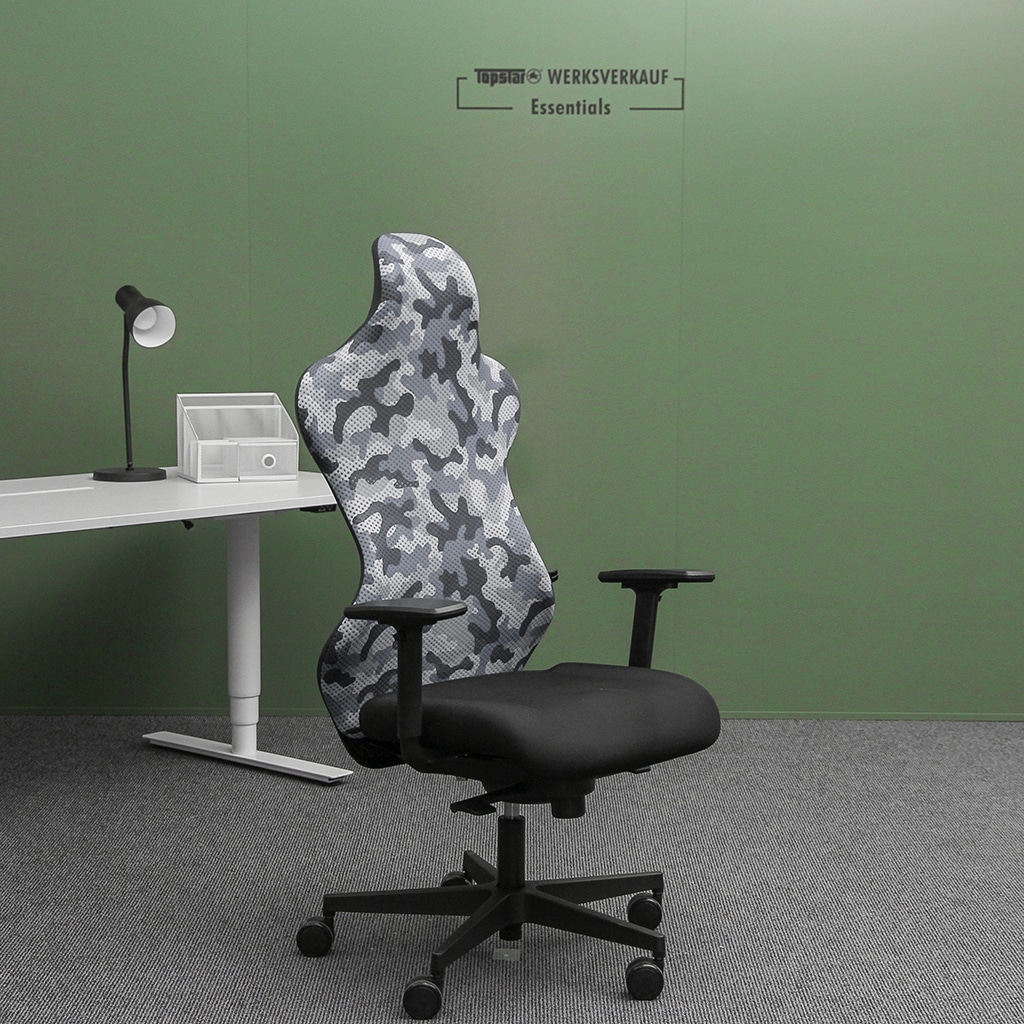 Sitness RS Sport mit Armlehnen schwarz/grau Camouflage Sitness RS Sport mit Armlehnen schwarz/grau Camouflage