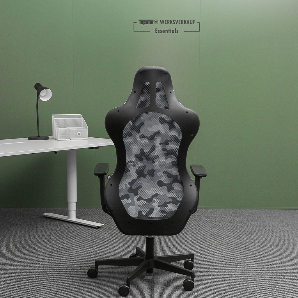 Sitness RS Sport mit Armlehnen schwarz/grau Camouflage Sitness RS Sport mit Armlehnen schwarz/grau Camouflage