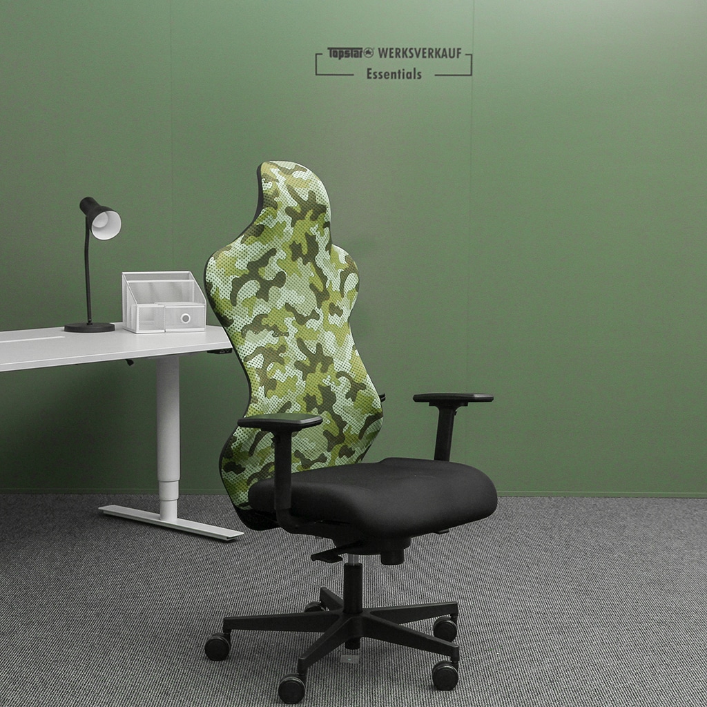 Sitness RS Sport mit Armlehnen schwarz/grün Camouflage Sitness RS Sport mit Armlehnen schwarz/grün Camouflage