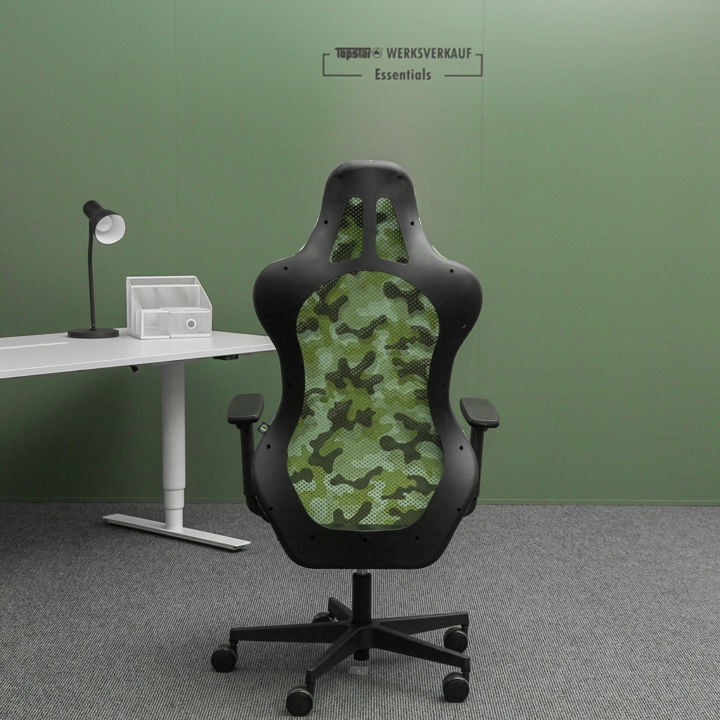 Sitness RS Sport mit Armlehnen schwarz/grün Camouflage Sitness RS Sport mit Armlehnen schwarz/grün Camouflage