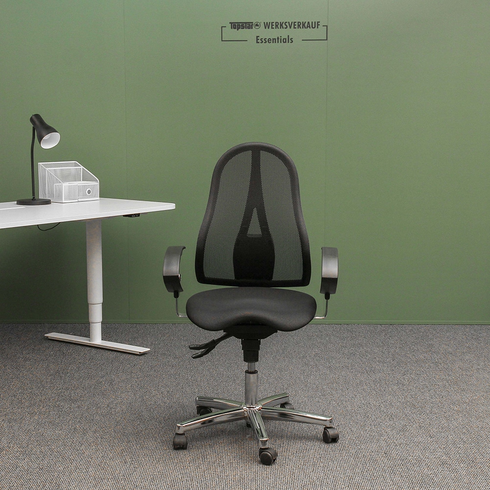 Sitness 45 mit Armlehnen U2 chrom/schwarz Sitness 45 mit Armlehnen U2 chrom/schwarz