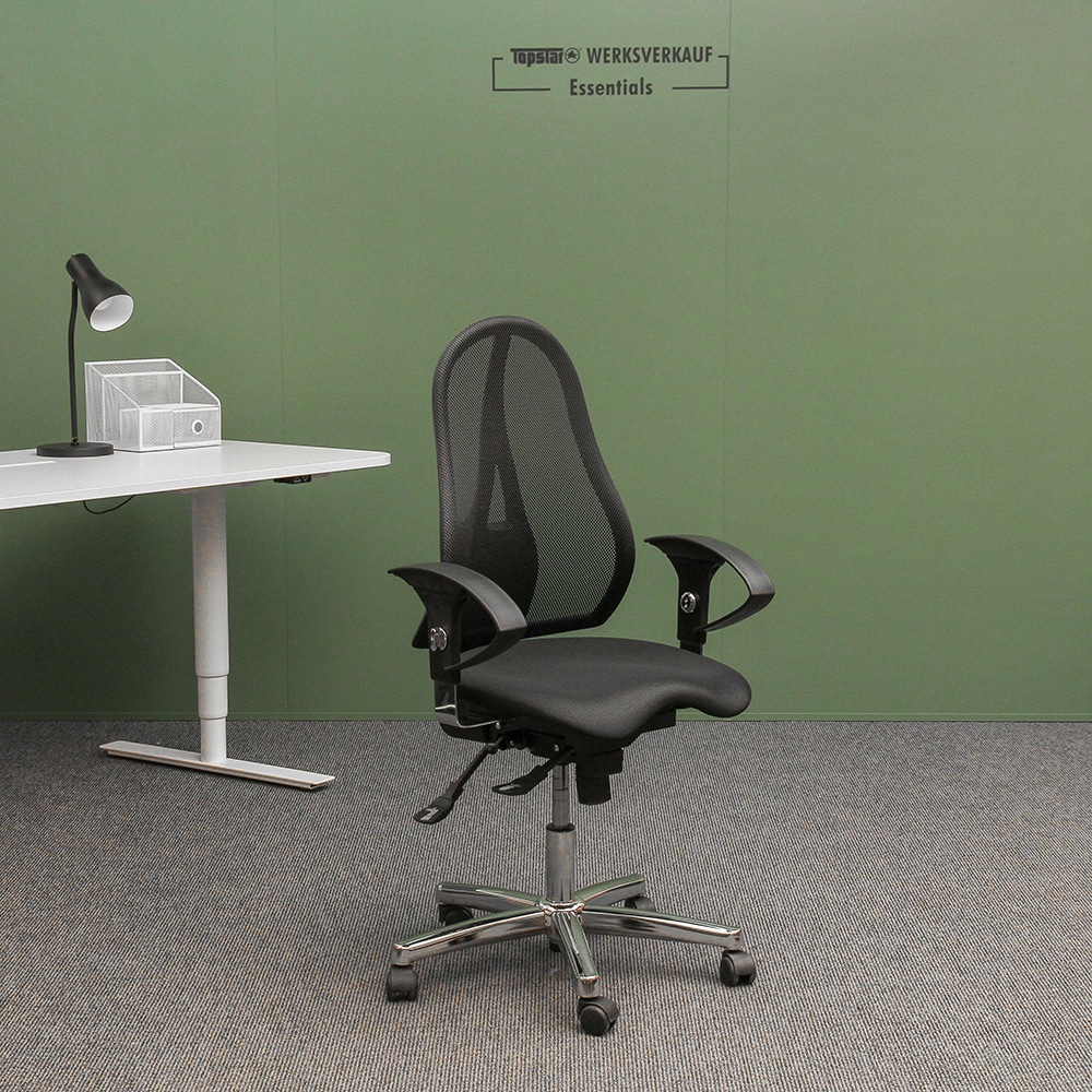 Sitness 45 mit Armlehnen U2 chrom/schwarz Sitness 45 mit Armlehnen U2 chrom/schwarz