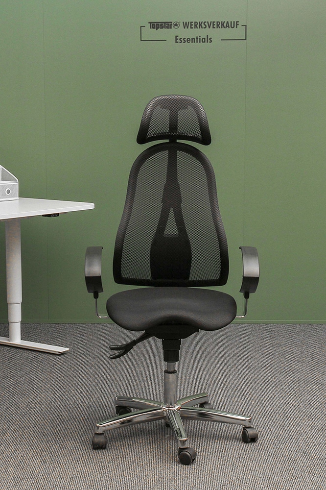 Sitness 45 mit Armlehnen U2 schwarz + Kopfstütze