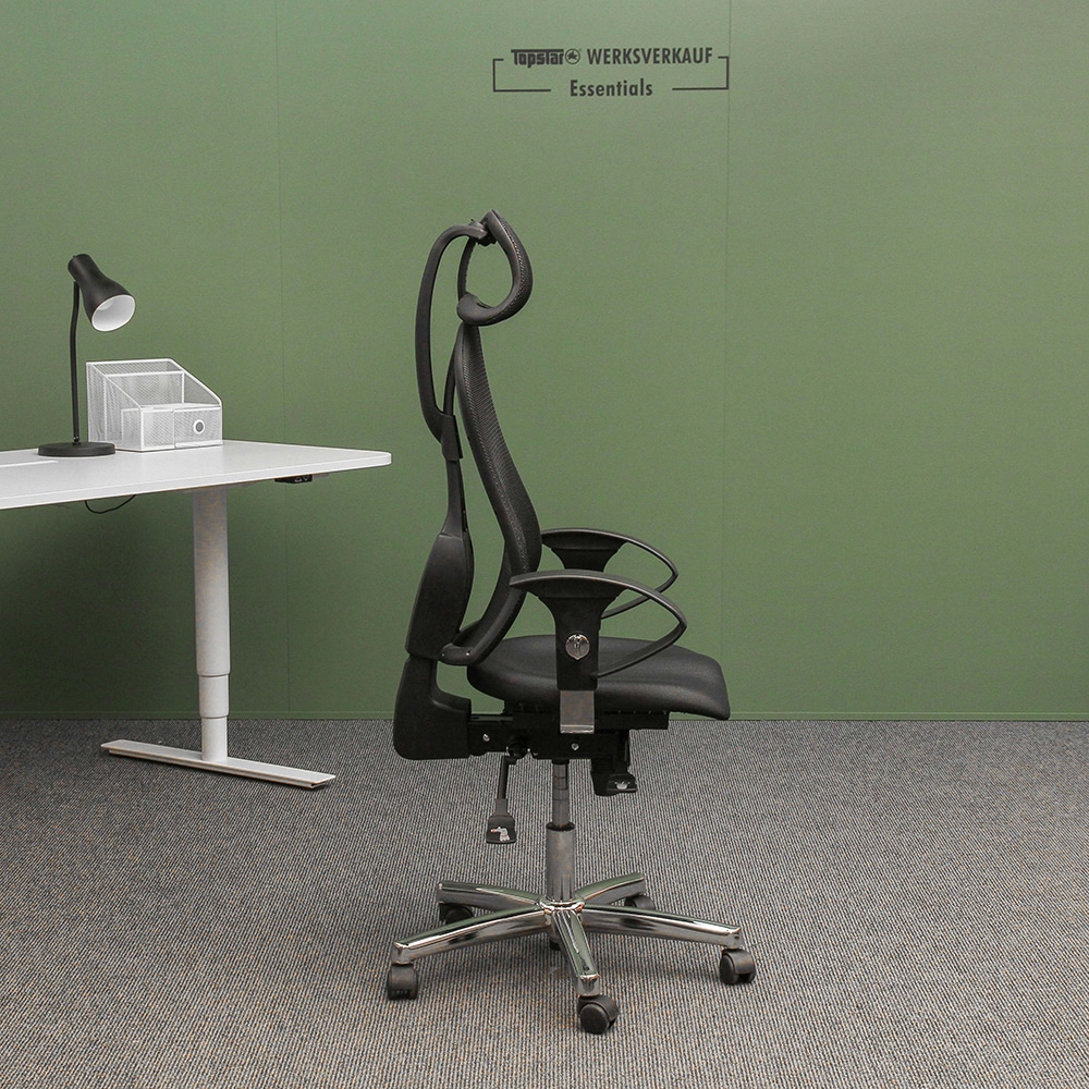 Sitness 45 mit Armlehnen U2 schwarz + Kopfstütze Sitness 45 mit Armlehnen U2 schwarz + Kopfstütze