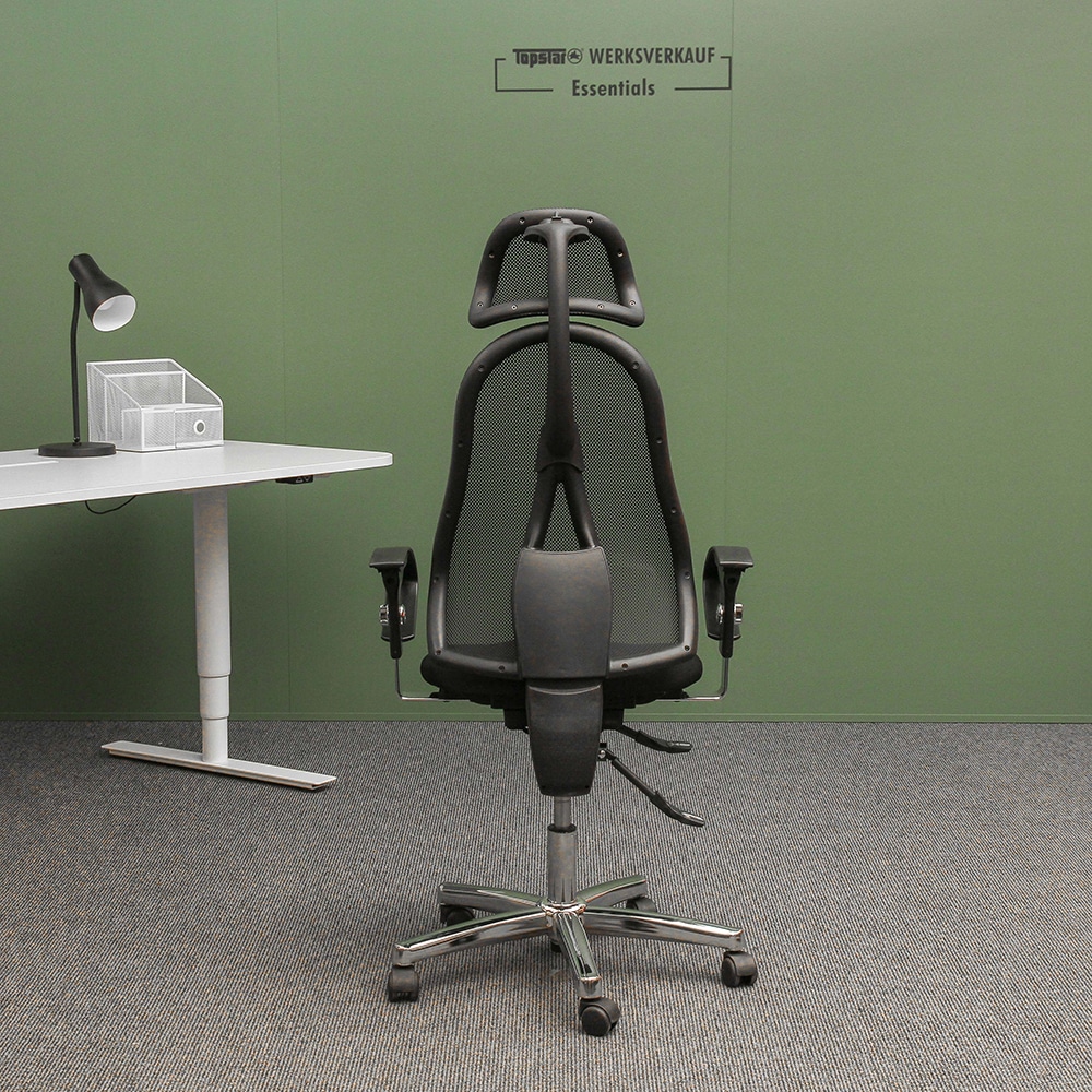 Sitness 45 mit Armlehnen U2 schwarz + Kopfstütze Sitness 45 mit Armlehnen U2 schwarz + Kopfstütze