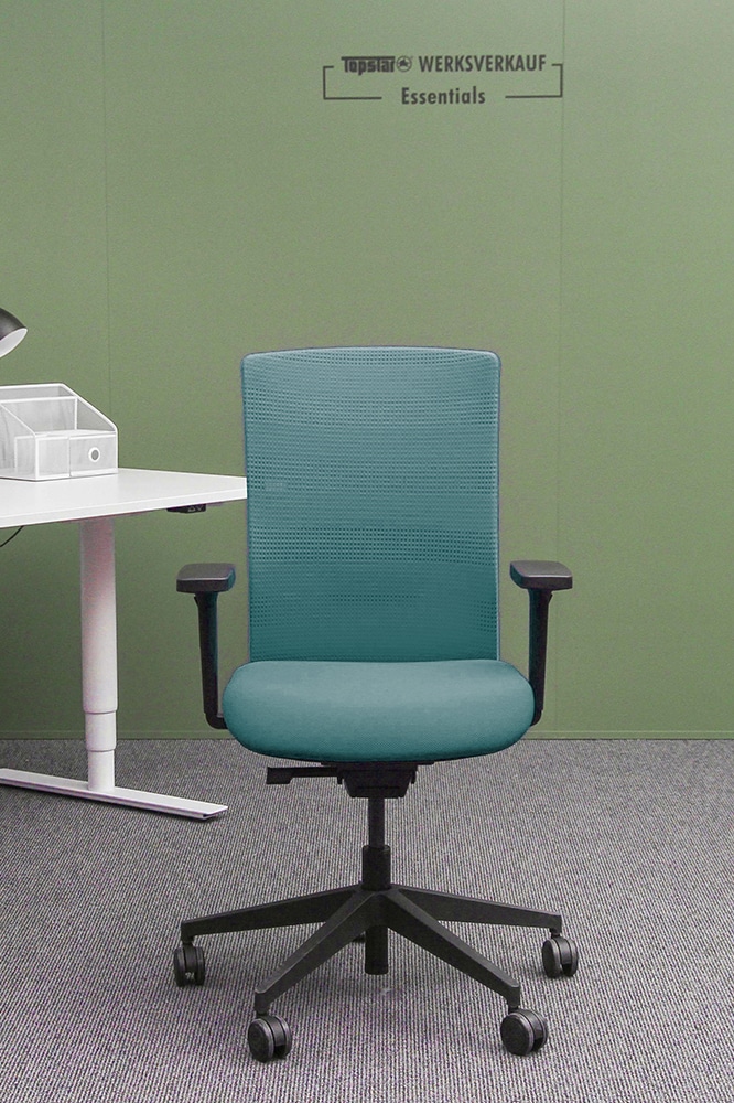 Sitness Airwork mit Armlehne O2 schwarz/grün-Streifen grün