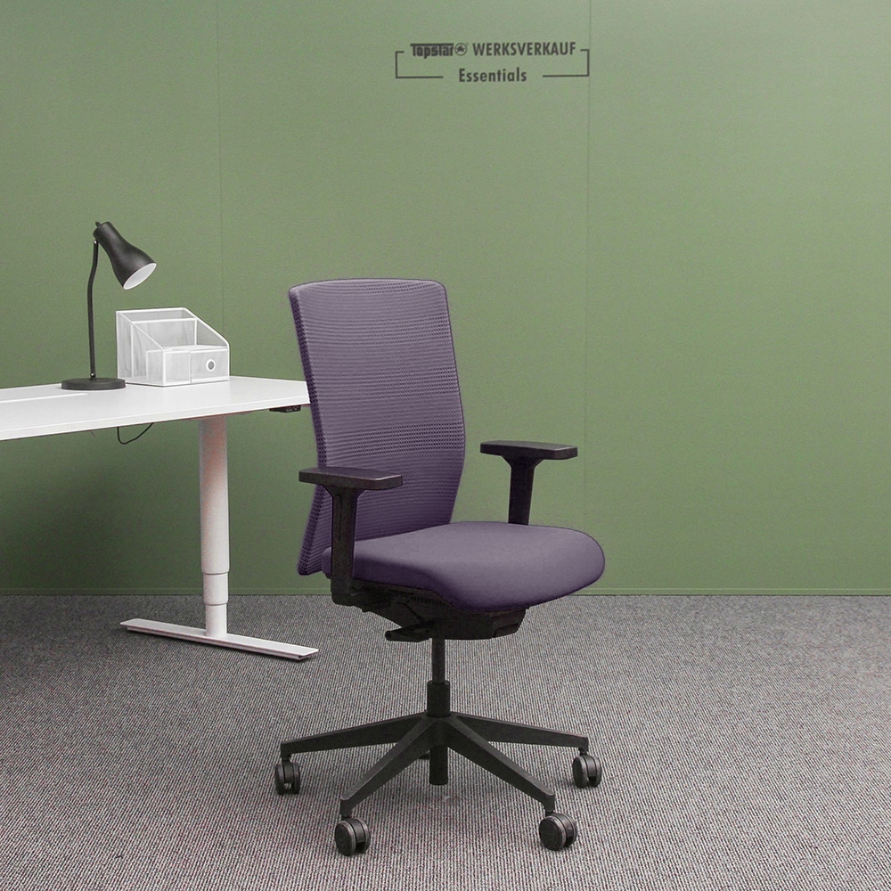 Sitness Airwork mit Armlehne O2 schwarz/violett-Streifen violett Sitness Airwork mit Armlehne O2 schwarz/violett-Streifen violett