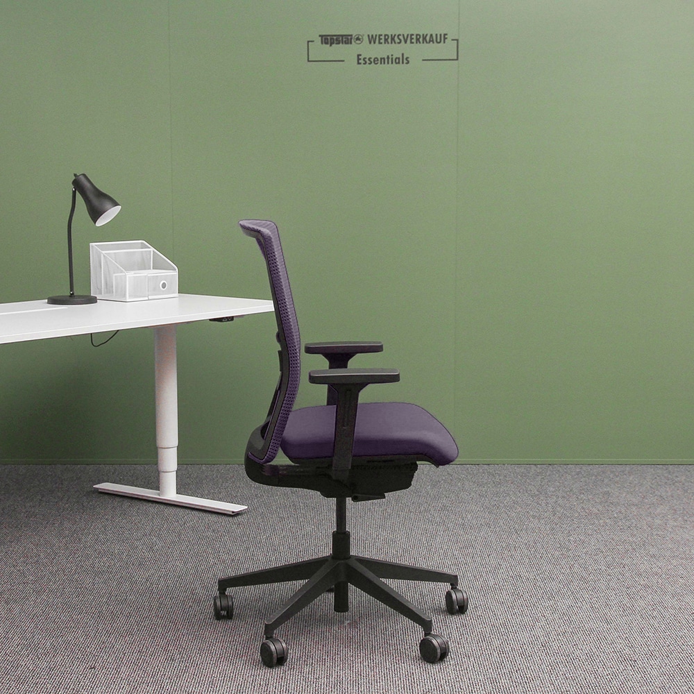 Sitness Airwork mit Armlehne O2 schwarz/violett-Streifen violett Sitness Airwork mit Armlehne O2 schwarz/violett-Streifen violett