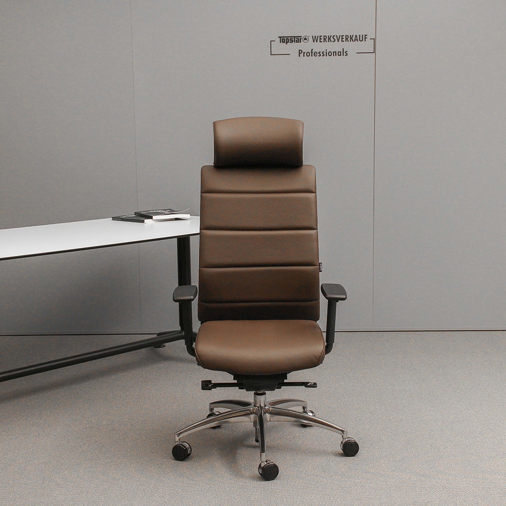 Wagner Ergo Medic 100-4 mit Kopfstütze und Armlehnen TW2 poliert/ Echt Leder braun Wagner Ergo Medic 100-4 mit Kopfstütze und Armlehnen TW2 poliert/ Echt Leder braun